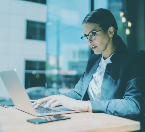 image of a girl using laptop